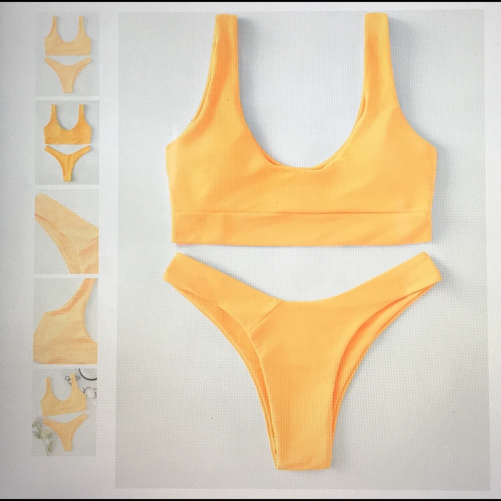 Double Scoop Neck Bikini Set